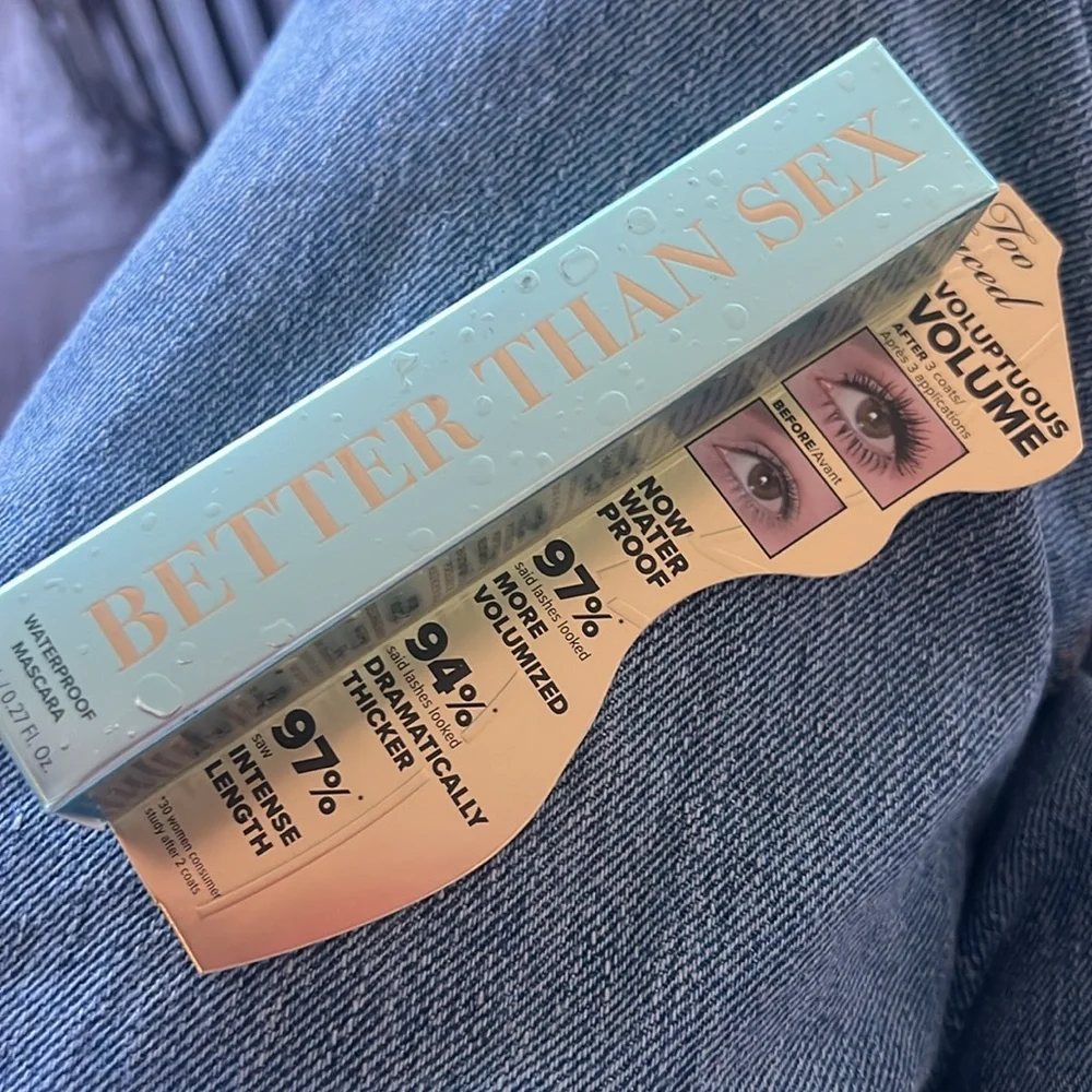 NEW Too Faced Better Than Sex Waterproof Mascara full size